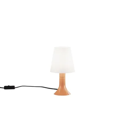 Lampada da tavolo arancione con lumetto e diffusore in PC, 1 luce E14, 13x24.5cm
