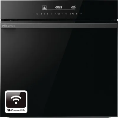 Hisense Forno pirolitico multifunzione da incasso BI65346PDBGWIFI finitura vetro nero da 60 cm