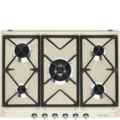 PRONTA CONSEGNA - Smeg S Piano cottura a gas SR975PGH finitura panna da 70 cm