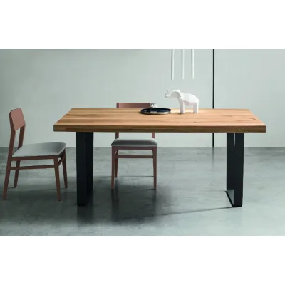 Maronese Acf Tavolo fisso STRONG con struttura in metallo e piano in legno da L.220 cm