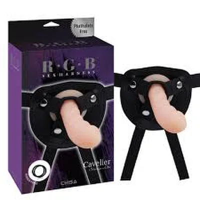 Cavelier strap-on flesh dildo in silicone con 3 anelli 17,8/16,8 strapon stimolante