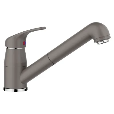 PRONTA CONSEGNA - Blanco | Miscelatore monocomando con doccetta estraibile DARAS-S 1526936 finitura grigio vulcano