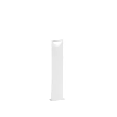 Paletto per esterni bianco in alluminio, LED 8W, luce calda, 13.7x70cm