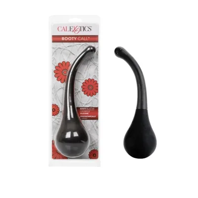 Doccia anale XL curva CalExotics Booty Anale Nero TPR Large circa 24 - 16 cm