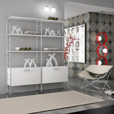 Maconi Libreria D41 finitura noce canaletto Serie Link