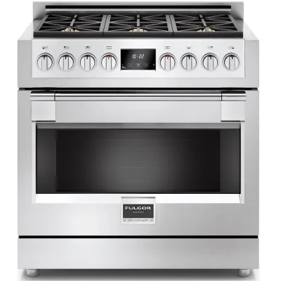 Fulgor Cucina professionale Sofia FSRC 3606 GG ED 2F X con forno a gas e piano a gas finitura acciaio inox da 91 cm