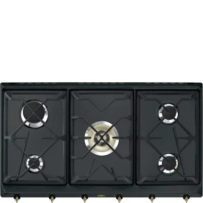 Smeg Piano cottura a gas SRV896AOGH finitura antracite da 90cm - IN PROMOZIONE FINO AL 30/06