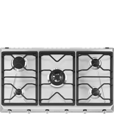 Smeg Piano cottura a gas SRV596O finitura acciaio inox da 90 cm - IN PROMOZIONE FINO AL 30/06