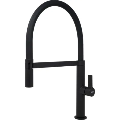 Elleci Miscelatore monocomando con canna alta girevole e doccetta estraibile WAVE MOKWAVBK finitura BK nero
