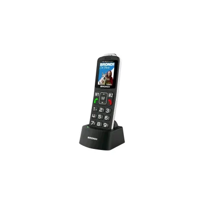 BRONDI AMICO FLASH DUAL SIM 2" EASY PHONE AMIO DISPLAY TASTO SOS TASTI GRANDI RETROILLUMINATI ANNUNCIO DEL NUMERO DIGITATO GESTI