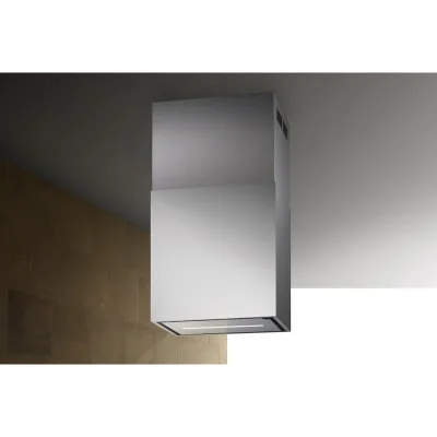 Airone Cappa a isola Rubik Evo finitura acciaio AISI 430 da 40 cm