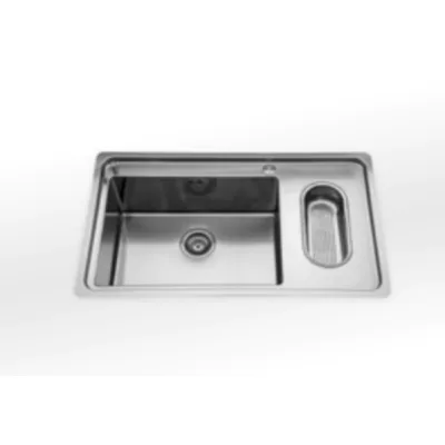 Alpes Lavello semifilo LFRS 587/1V1B con bacinella in acciaio inox da 87x51 cm