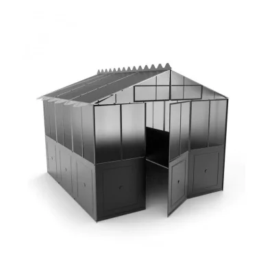 Unopiù Serra autoportante ORANGERIE con copertura di policarbonato in diverse dimensioni - Con 1 finestra e 1 porta