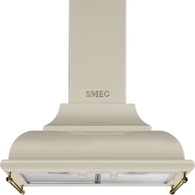 Smeg Cappa aspirante decorativa a muro KC16POE finitura panna da 60 cm