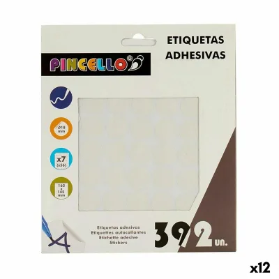 Etichette adesive Pincello Bianco Ø 18 mm 17 x 4 x 19,5 cm (12 Unità)