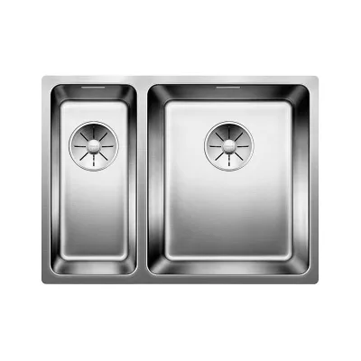 PRONTA CONSEGNA - Blanco Lavello una vasca DX con vaschetta ANDANO 340/180-IF 1518319 in acciaio inox da 58.5x44 cm - Sopratop/Filotop