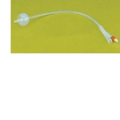 Catetere Uretrale Foley in Puro Silicone Ch18 Due Vie. Punta in Nelaton, Capacita' del Palloncino 10ml. Superficie Liscia