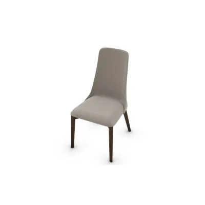 PRONTA CONSEGNA - Calligaris OUTLET Sedia Etoile CS1423 con struttura in frassino P12 smoke e seduta in tessuto A04 Denver tortora
