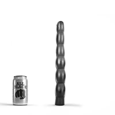 Plug anale XXL 31,5 cm 6 livelli 4,1 cm nero morbido flessibile sex toy