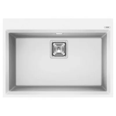Elleci Lavello una vasca KARISMA 120 LGK12068 finitura composito G68 bianco da 70x50 cm