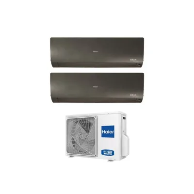 Climatizzatore Condizionatore HAIER Dual Split 7+12 Serie FLEXIS PLUS BLACK Inverter Con 2U40S2SM1FA R-32 WI-FI INTEGRATO 7000+12000 A++/A+