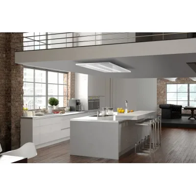 Airone Cappa a soffitto Verdi finitura vetro bianco da 120 cm