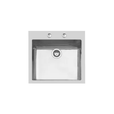 Foster Lavello una vasca 2272 050 finitura acciaio inox da 56x52 cm