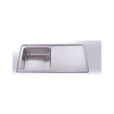 Alpes Lavello filotop LFPS 587/1V1SL con gocciolatoio a destra in acciaio inox da 87x51 cm