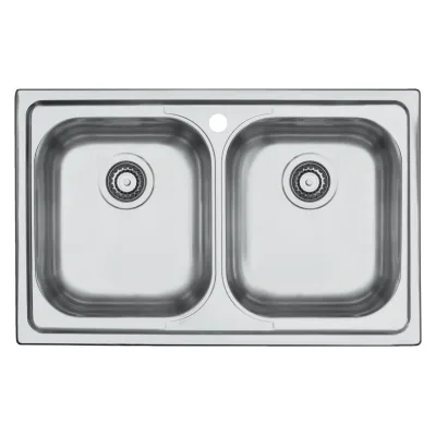 Barazza Lavello due vasche B_FAST 1LFS82 finitura inox satinato da 79x50 cm - IN PROMOZIONE FINO AL 6/07