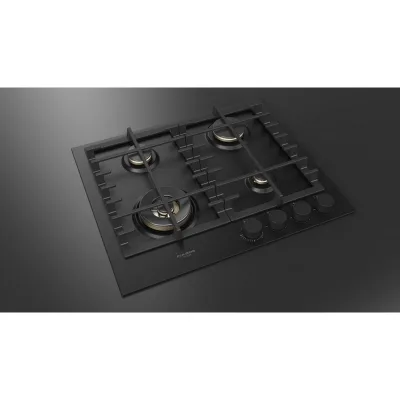 Fulgor Piano cottura a gas FUH 604 G DWK MBK finitura acciaio nero opaco da 62 cm