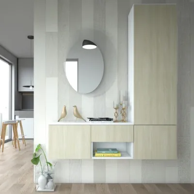Maconi Specchiera ovale 316 in cristallo da h. 90 cm