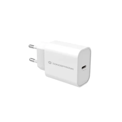 CONCEPTRONIC 2 PORT USB CHARGER WHITE PD 25W ALTHEA010W
