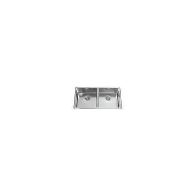 Alpes Lavello semifilo a due vasche LFR 485/2V in acciaio inox da 85.5x45 cm