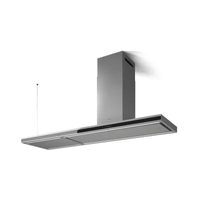 Elica Cappa aspirante a isola ELEMENT ISL @ IXBL/A/180 PRF0194399 finitura inox/vetro nero da 180 cm