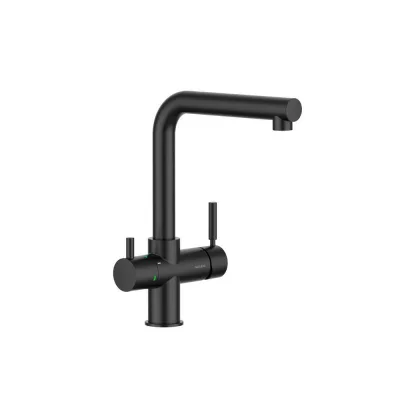 ProAcqua Miscelatore doppio comando a 5 vie OMIN 1801089 finitura nero opaco - con set depuratore