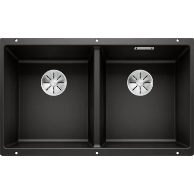 Blanco | Lavello due vasche SUBLINE 350/350-U 1525987 finitura nero da 75.5x46 cm - Sottotop
