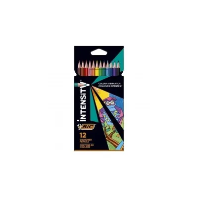 Bic Intensity Color Up Scatola da 12 Colori Assortiti Matite Triangolari 3,20mm