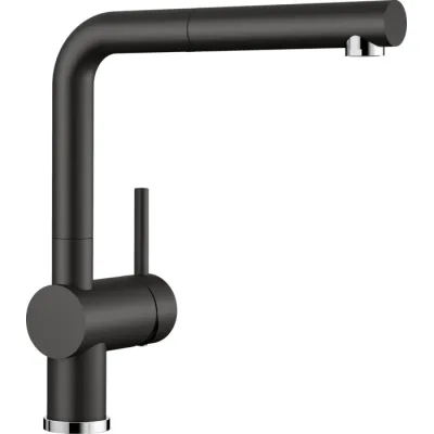 Blanco | Miscelatore monocomando con doccetta estraibile LINUS-S 1526148 finitura nero
