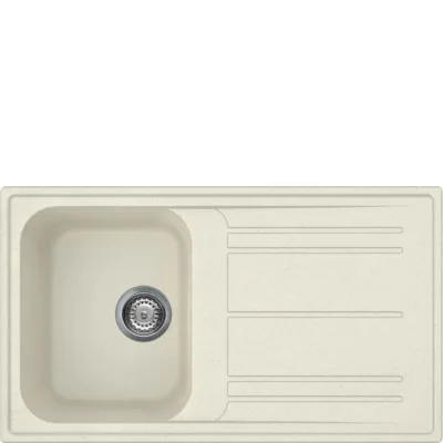 Smeg Lavello una vasca con gocciolatoio LZ861P finitura panna da 86 cm - IN PROMOZIONE FINO AL 30/06