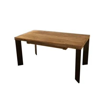 TavoloBello Tavolo fisso Madison con struttura in metallo e piano in legno da 160x90 cm - Con 2 allunghe optional - VOUCHER EXTRA 19% NEL CARRELLO