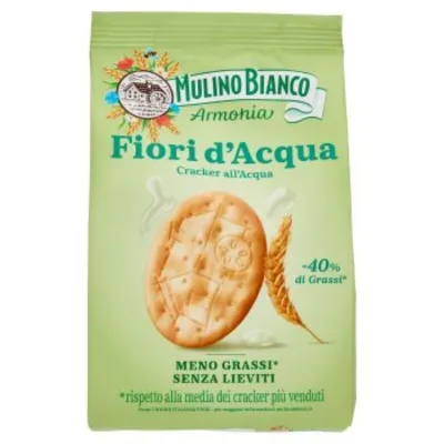 Mulino Bianco Armonia Fiori d’Acqua Cracker Senza Lievito Ricchi di Fibre 250 g