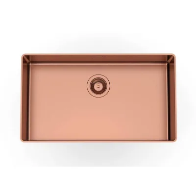 Foster Lavello una vasca 4371 058 finitura acciaio PVD copper da 72.6x41.6 cm