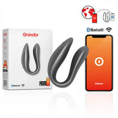 Oninder Lisboa Nero Stimolatore Punto G Clitoride App Bluetooth IPX7 USB