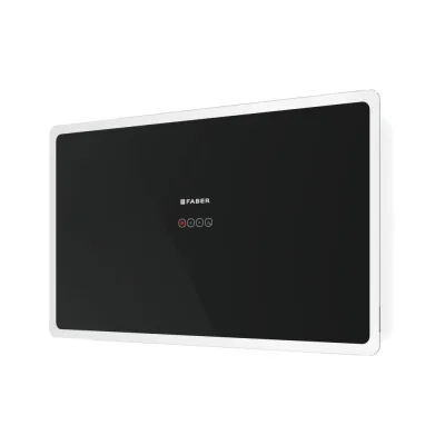 PRONTA CONSEGNA - Faber Cappa a parete GLAM FIT 80 BK 330.0528.269 finitura vetro nero da 80 cm