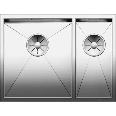 Blanco | Lavello una vasca SX con vaschetta ZEROX 340/180-U 1517254 in acciaio inox da 58.5x44 cm - Sottotop