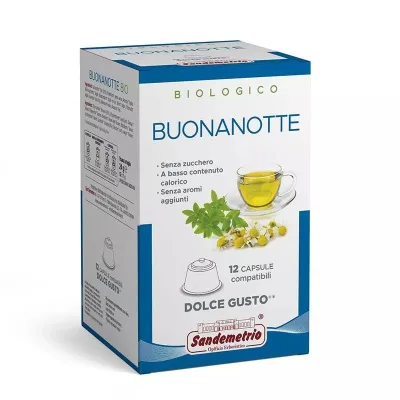 12 Capsule Tisana Buonanotte Sandemetrio Bio compatibili Dolce Gusto