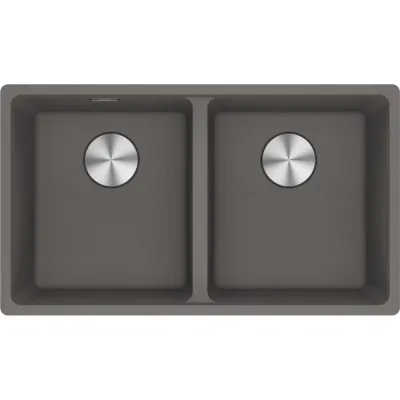 Franke: Lavello due vasche Vasche Sottotop Maris MRG 120-35-35 125.0686.733 finitura fragranite stone grey da 75.3x43.3 cm