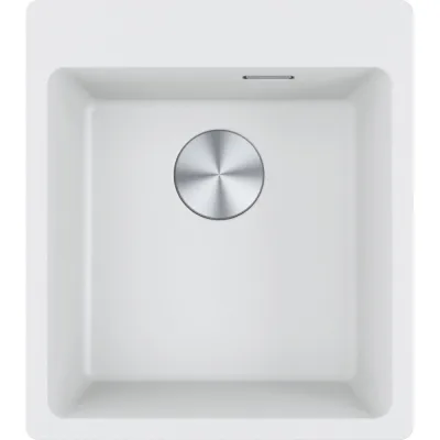 Franke: Lavello una vasca Vasche Sopratop Centro MRG 610-39 FTL 114.0740.121 finitura fragranite bianco da 44x50 cm
