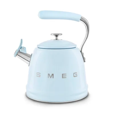 PRONTA CONSEGNA - Smeg Bollitore a fischio WKF01PB finitura azzurro