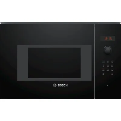 Bosch Forno microonde da incasso BFL523MB1F finitura vetro nero da 60 cm - Serie 4